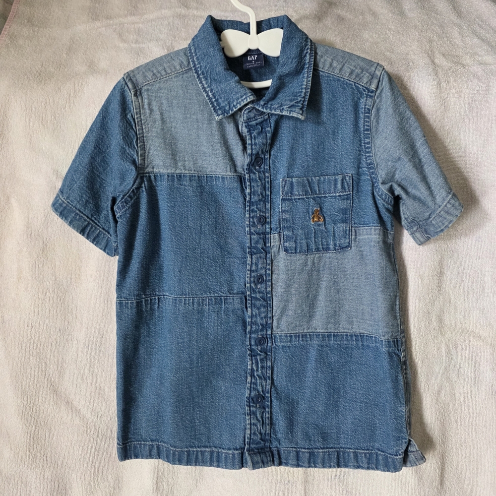 ๐ Patchwork Denim Shirt - Picture 2 of 6